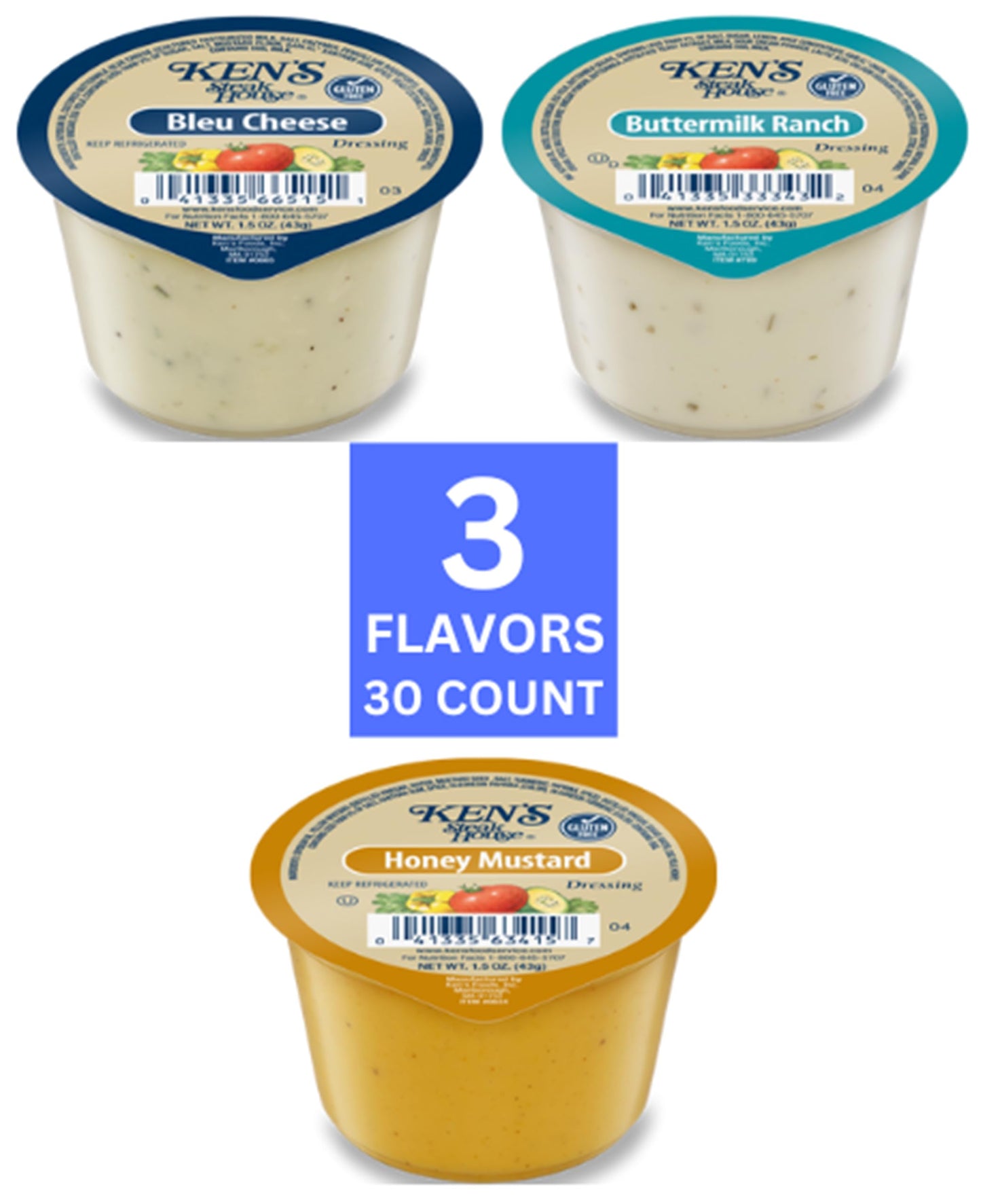 Arthur Nicolas Salad Dressing Dipping Sauce Portion Cups - 30 Count Single Serve Packets