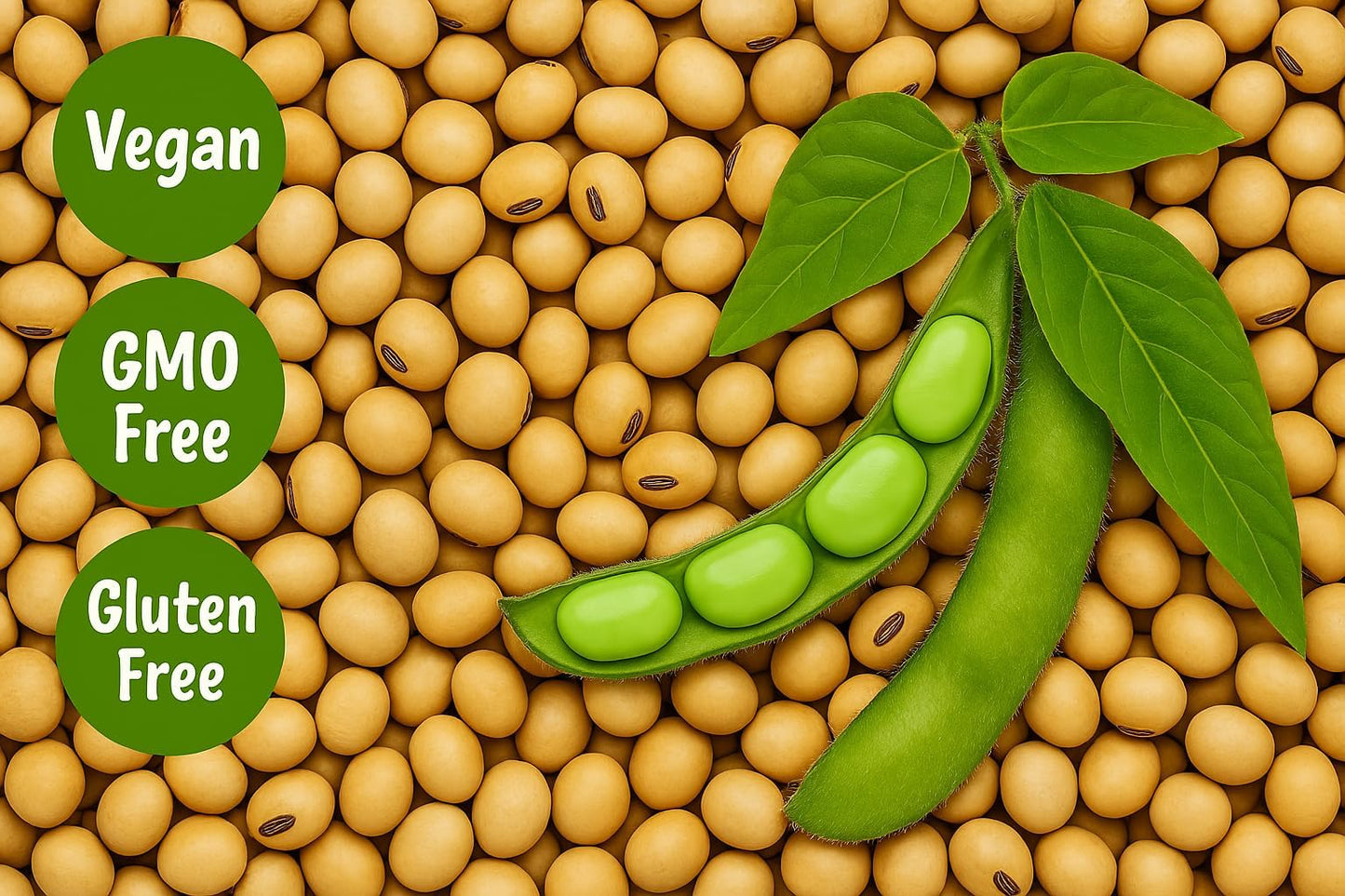 Non GMO Soybeans 7Lbs. Grown 100% in USA, Soy Beans Dry for Tofu and Soy Milk, Soybean Dry in Bulk, Identity Preserved (IP)