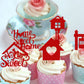 Rsstarxi 30 Pack Sweet Home Cupcake Toppers Key Housewarming Cupcake Picks Housewarming Party Decorations For Welcome New Home House Warming Party Cake Decorations Red