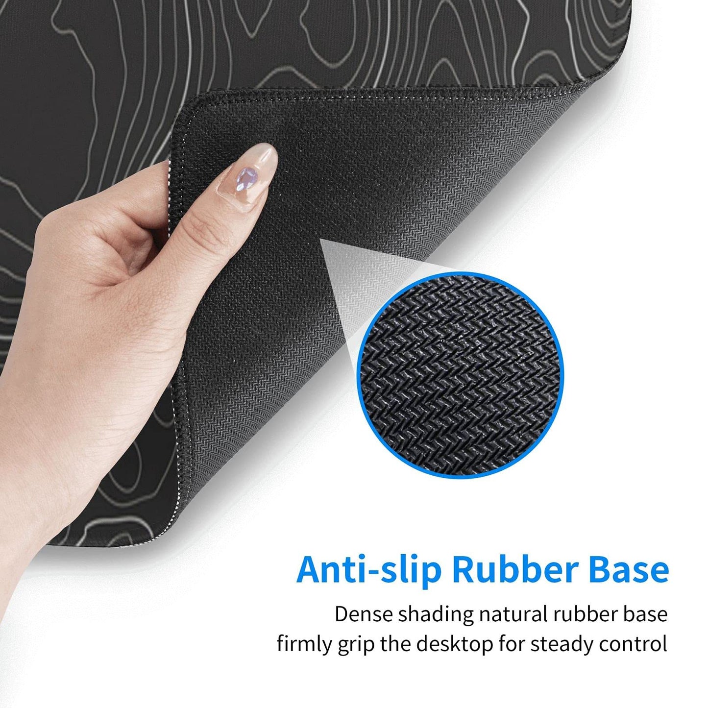 Topographic Contour Gaming Mouse Pad Large Xl Long Extended Pads Big Mousepad Keyboard Mouse Mat Desk Pad Home Office Decor Acce