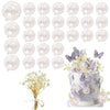 30 Pcs Mini Balls Cake Topper Diy Cake Insert Topper Acrylic Cake Topper Foam Cake Balls Artificial Dried Flowers For Wedding An