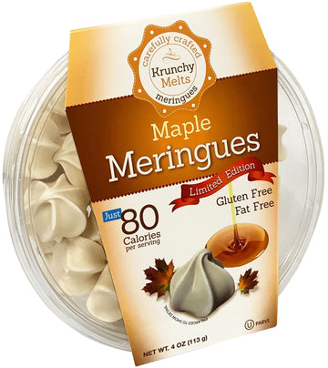Krunchy Melts Original Meringue Cookies, Gluten Free, Fat Free, Low Calorie Snack, 4 Ounce Pack