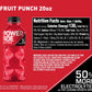 Powerade Fruit Punch, Electrolyte Enhanced Sports Drink, 20 Fl Oz Bottles, 8 Pack
