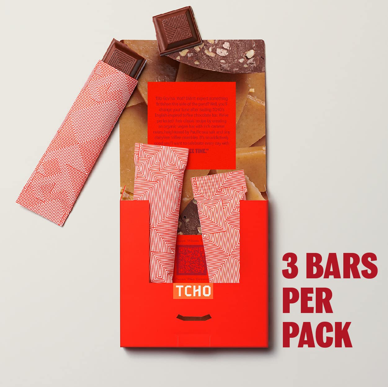 TCHO Oat Milk Chocolate Bars, 53% Cocoa, Vegan, Organic, Fair Trade, 2.5oz (Pack of 5)