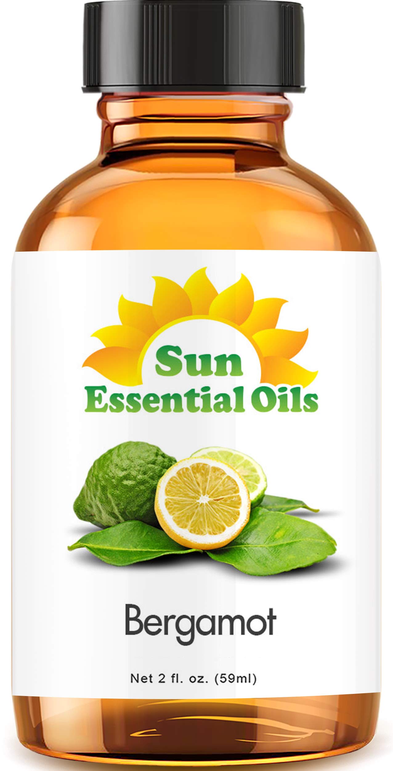 Sun Essential Oils 2Oz - Bergamot Essential Oil - 2 Fluid Ounces