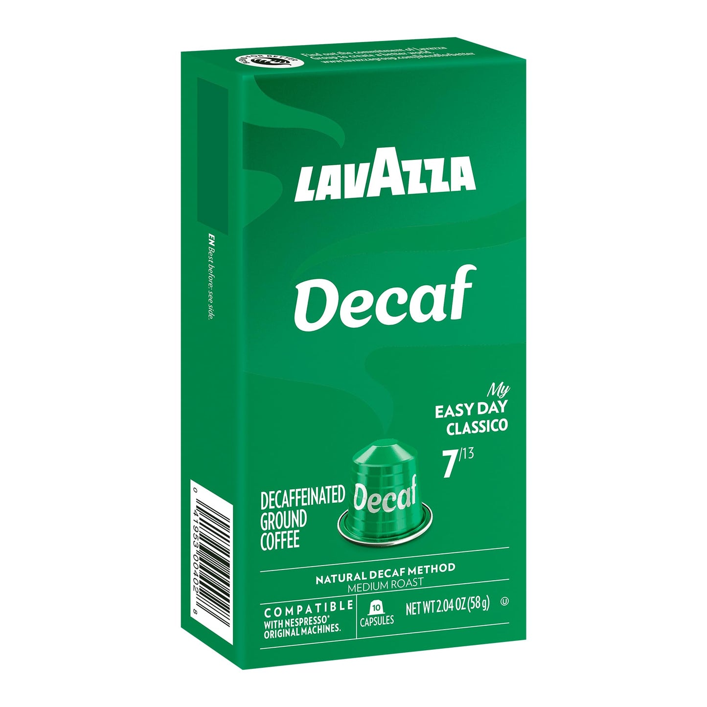 Lavazza Decaf Aluminum Capsules Compatible with Nespresso* Original Machines  Medium Roast (10 Capsules)
