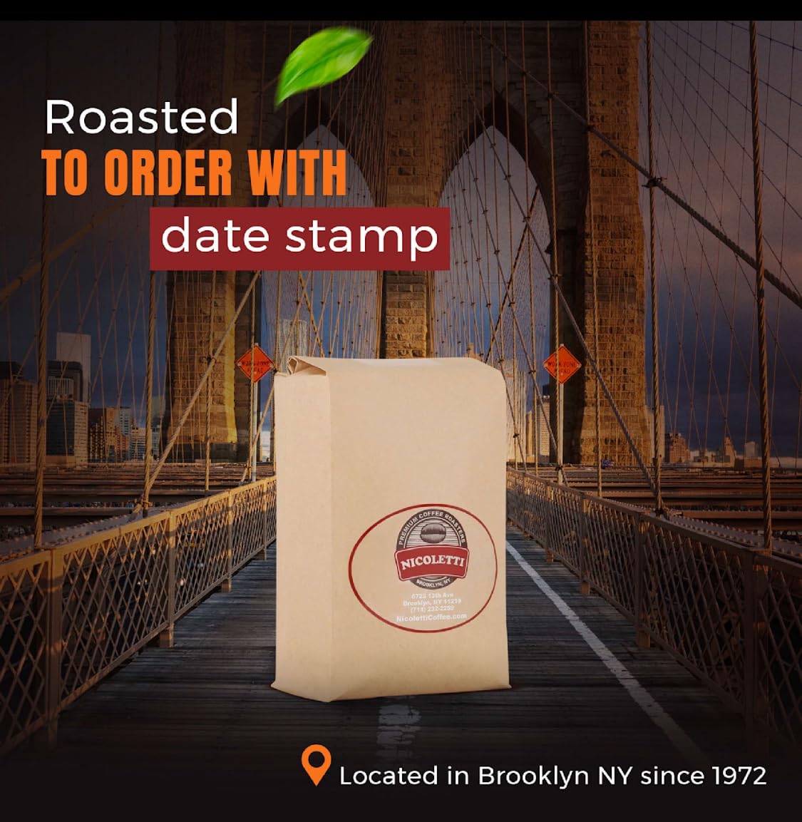 Nicoletti Old School 1972    Espresso Roast [Whole Beans 2Lb] Made In Brooklyn Ny Since 1972 (Fresh Roasted Espresso With Date S