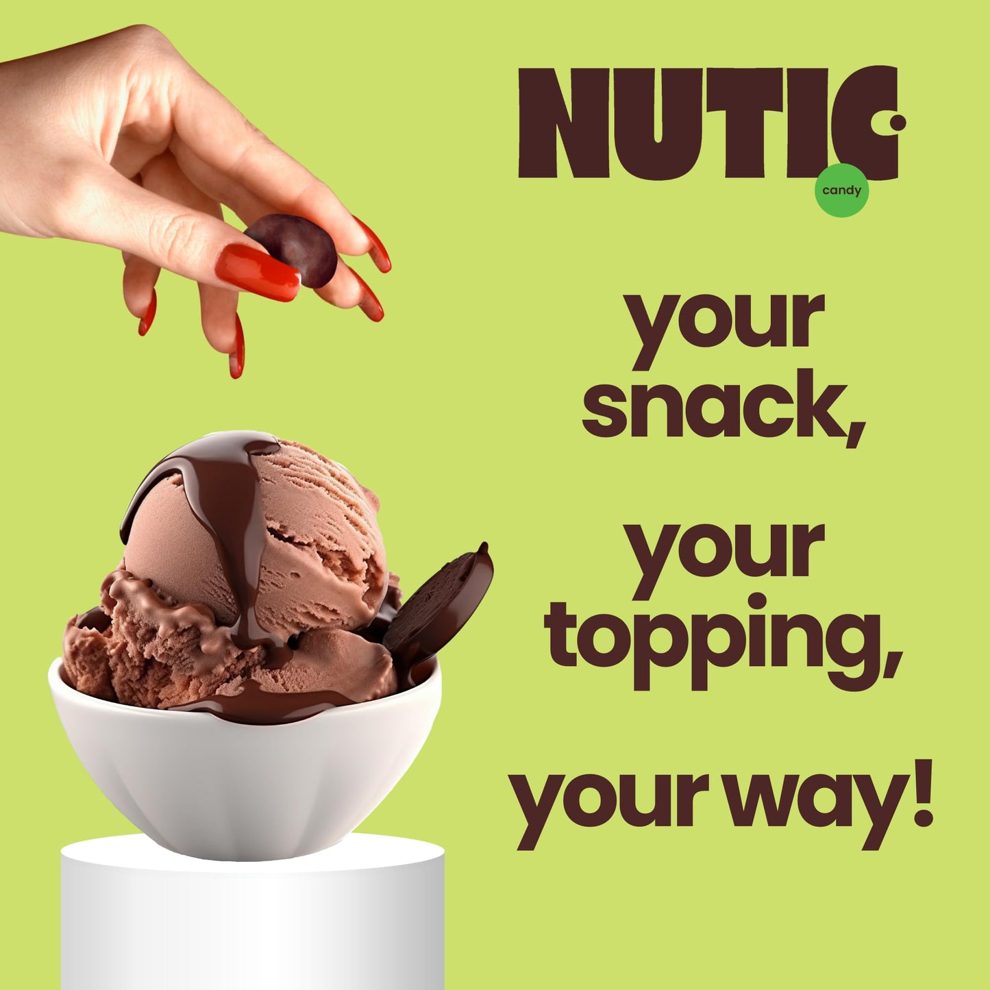 Nutic Dark Chocolate Covered Cashews - 1 Lb, Irresistibly Rich Dark Chocolate Coating, Perfect Holiday Treats & Snacks, Made In
