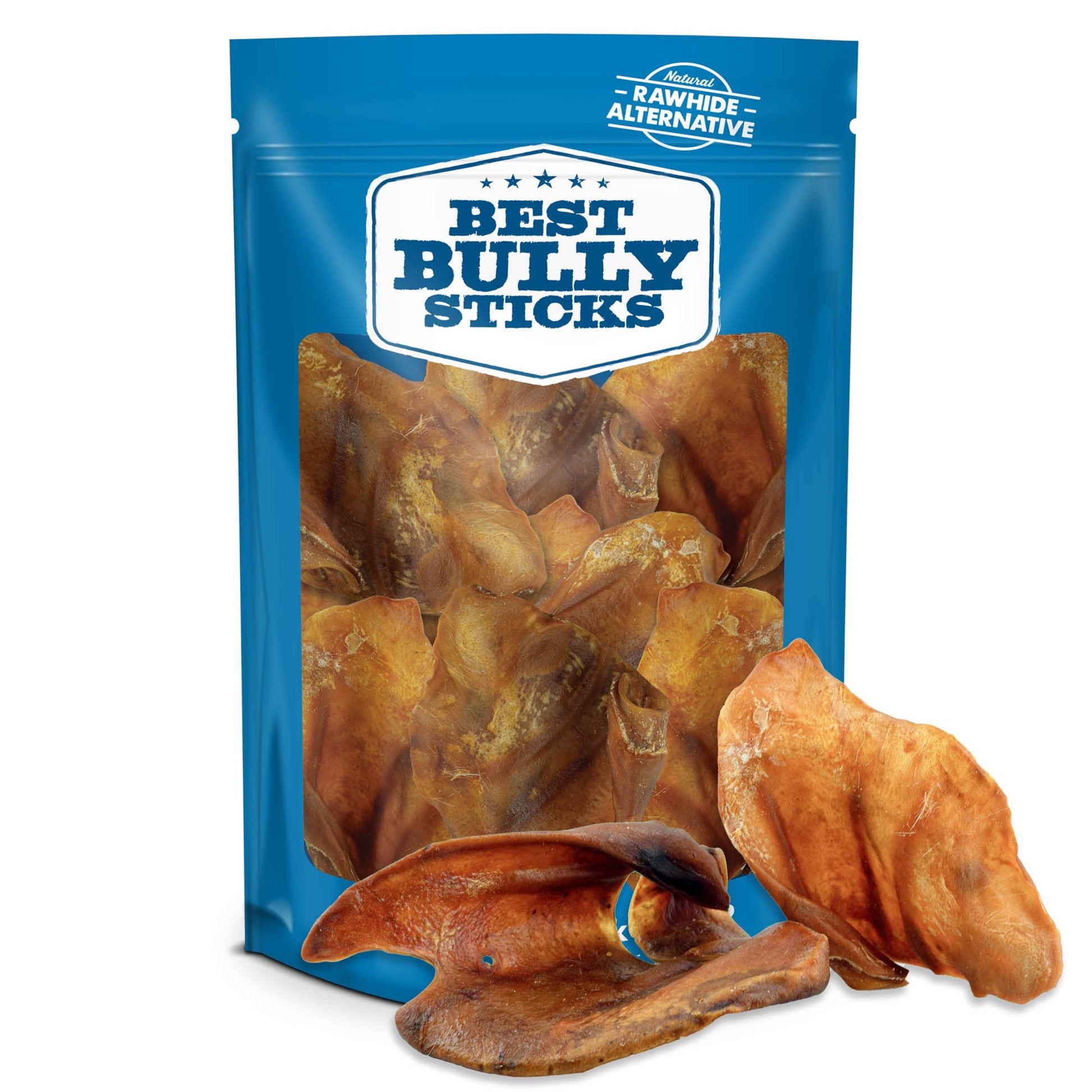 Best Bully Sticks All Natural Usa Baked  Packed Pig Ears For Dogs - Single Ingredient Highly Digestible 100 Pork Dog Chew Treats
