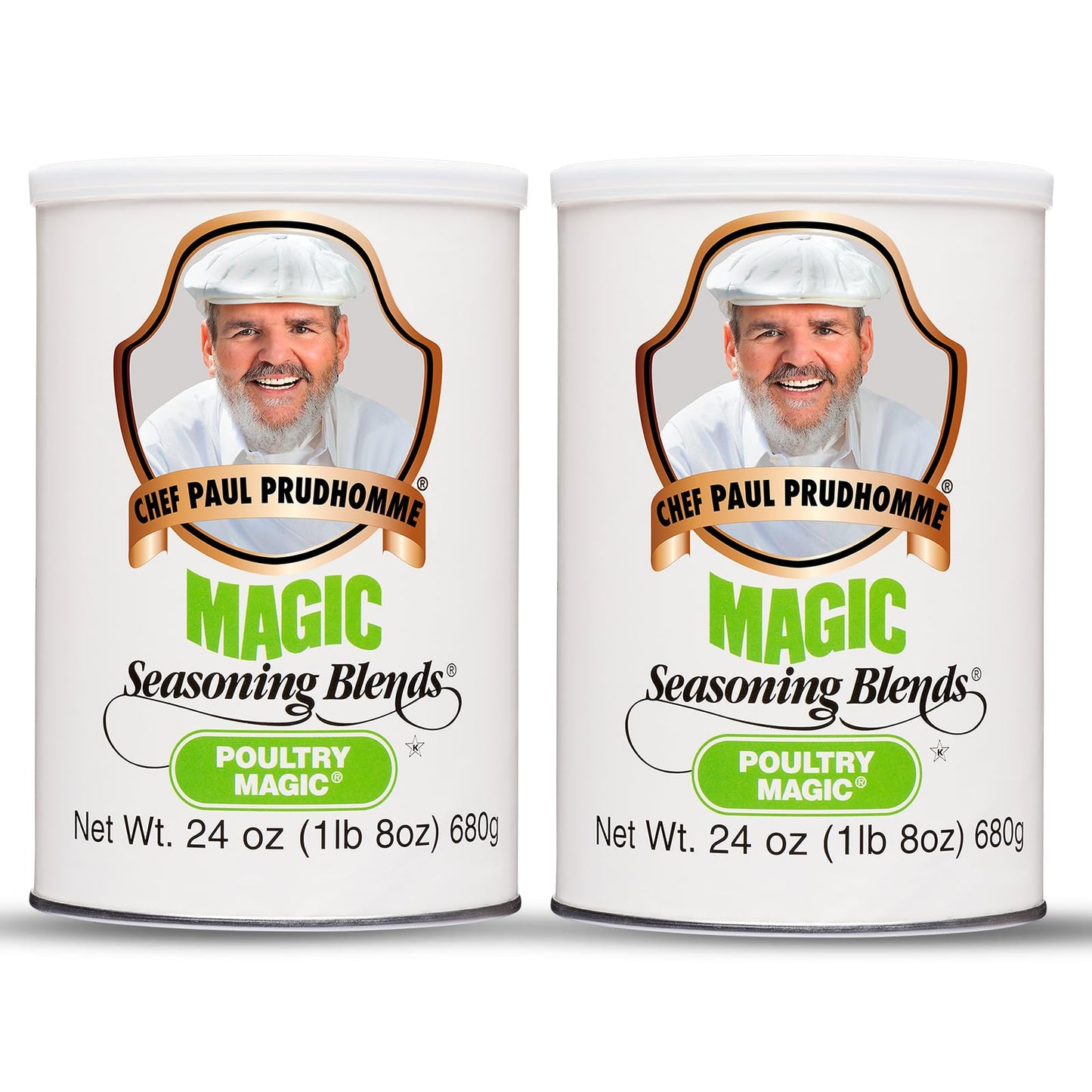 Chef Paul Prudhommes Poultry Magic Seasoning, 24-Ounce Canisters, Pack of 2, 1.5 Pound Total
