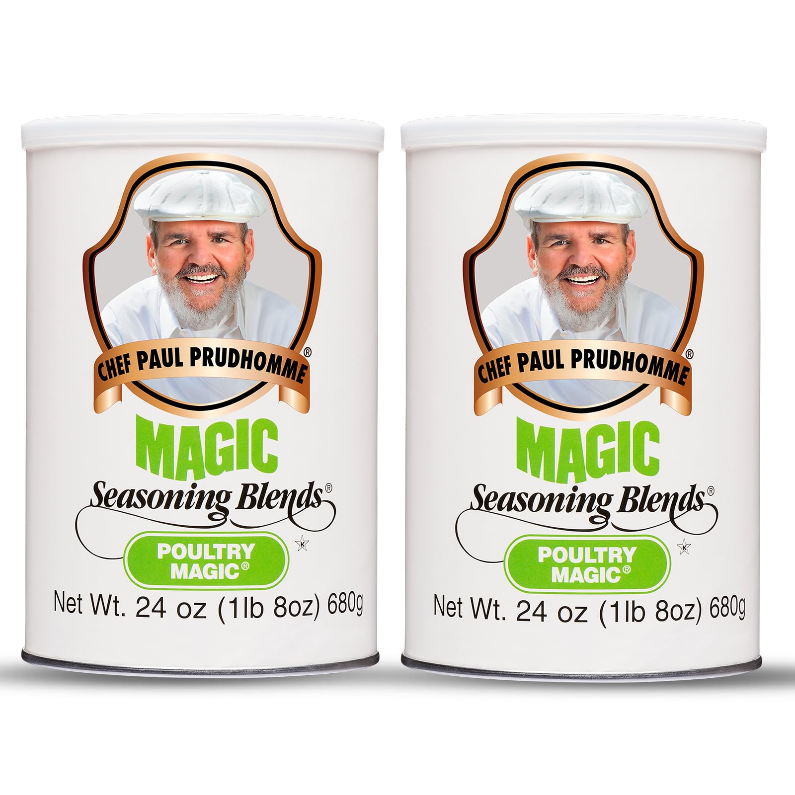 Chef Paul Prudhommes Poultry Magic Seasoning, 24-Ounce Canisters, Pack of 2, 1.5 Pound Total
