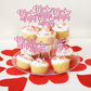 36 Pcs Mr & Mrs Cupcake Toppers With Love Heart Wedding Engagement Cupcake Picks For Bridal Shower Engagement Theme Party Cake D
