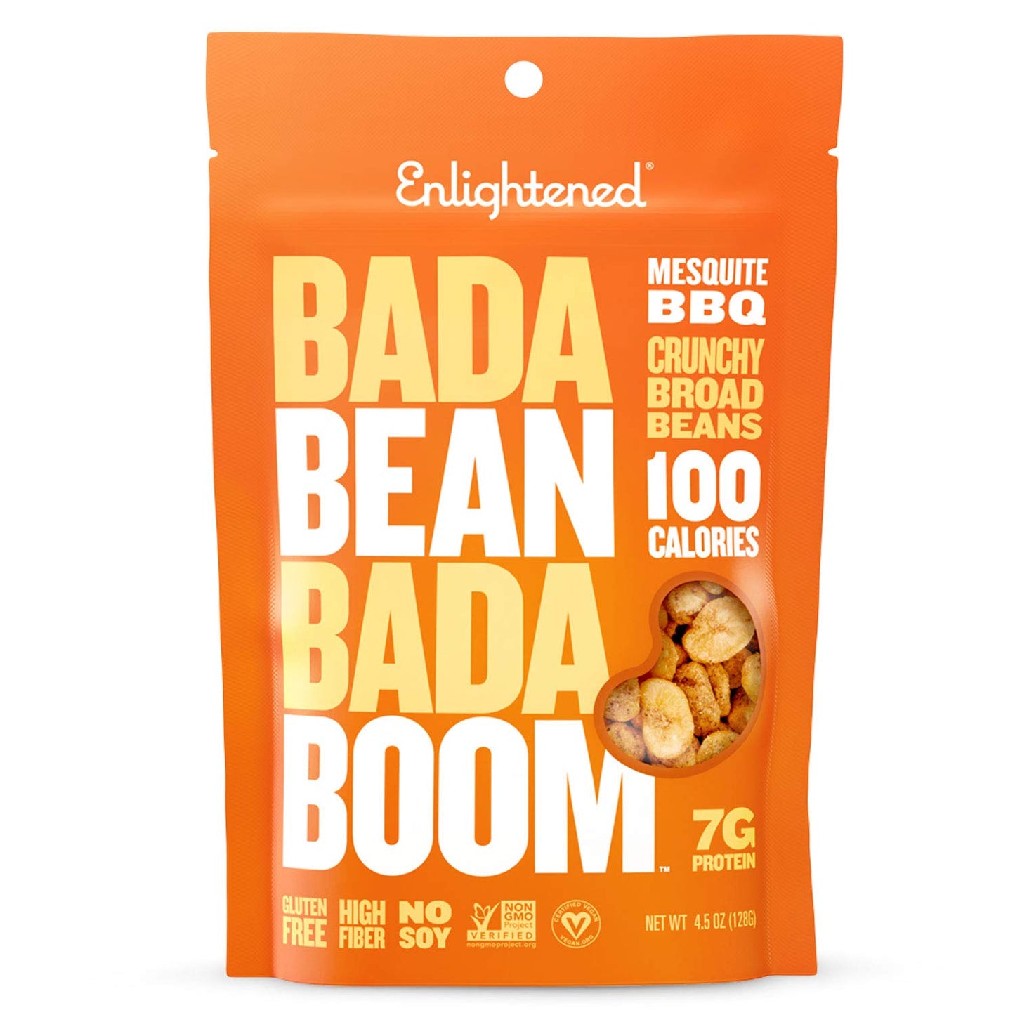 Bada Bean Bada Boom Plant-Based Protein, Gluten Free, Vegan, Crunchy Roasted Broad (Fava) Bean Snacks, 100 Calories per Serving,