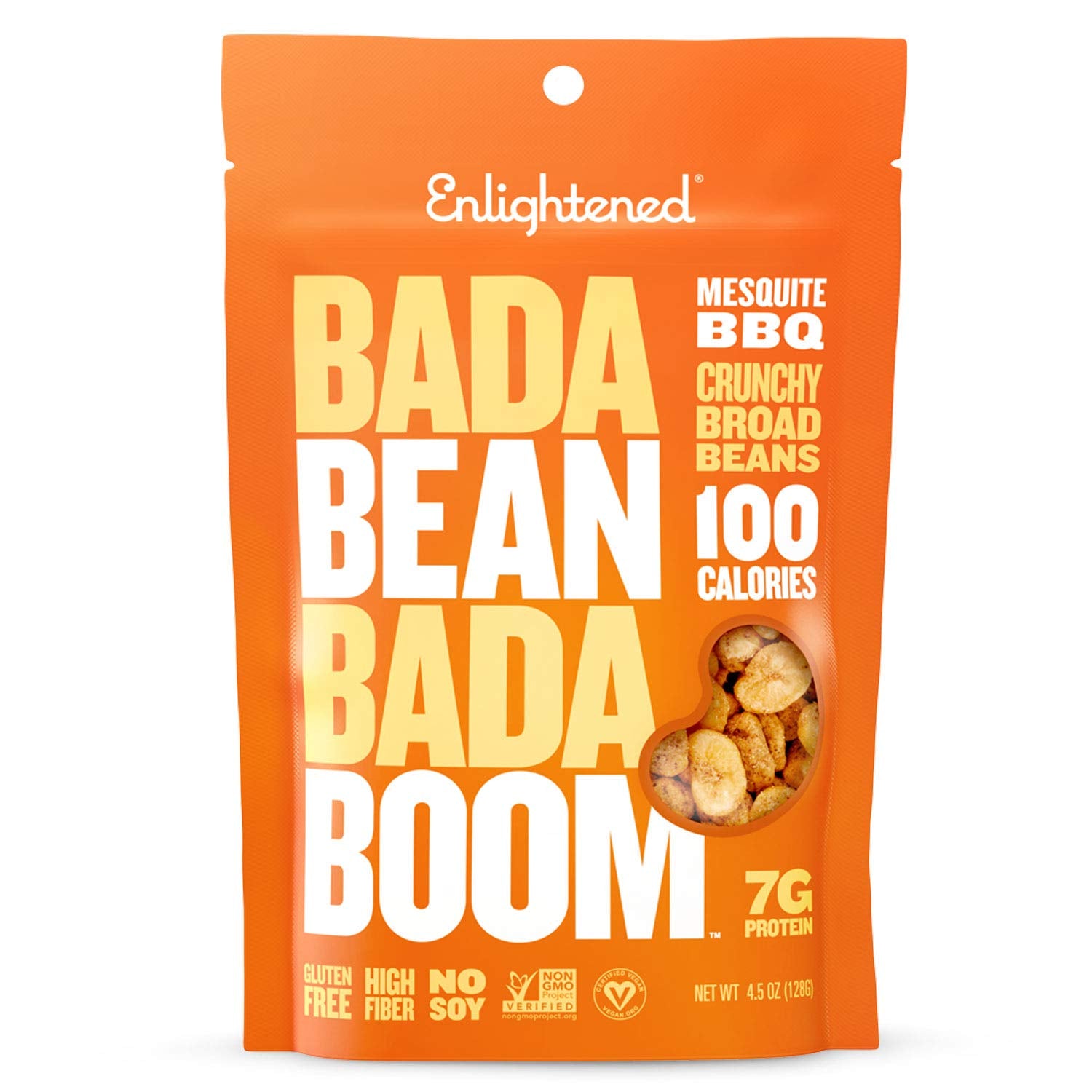 Bada Bean Bada Boom Plant-Based Protein, Gluten Free, Vegan, Crunchy Roasted Broad (Fava) Bean Snacks, 100 Calories per Serving,