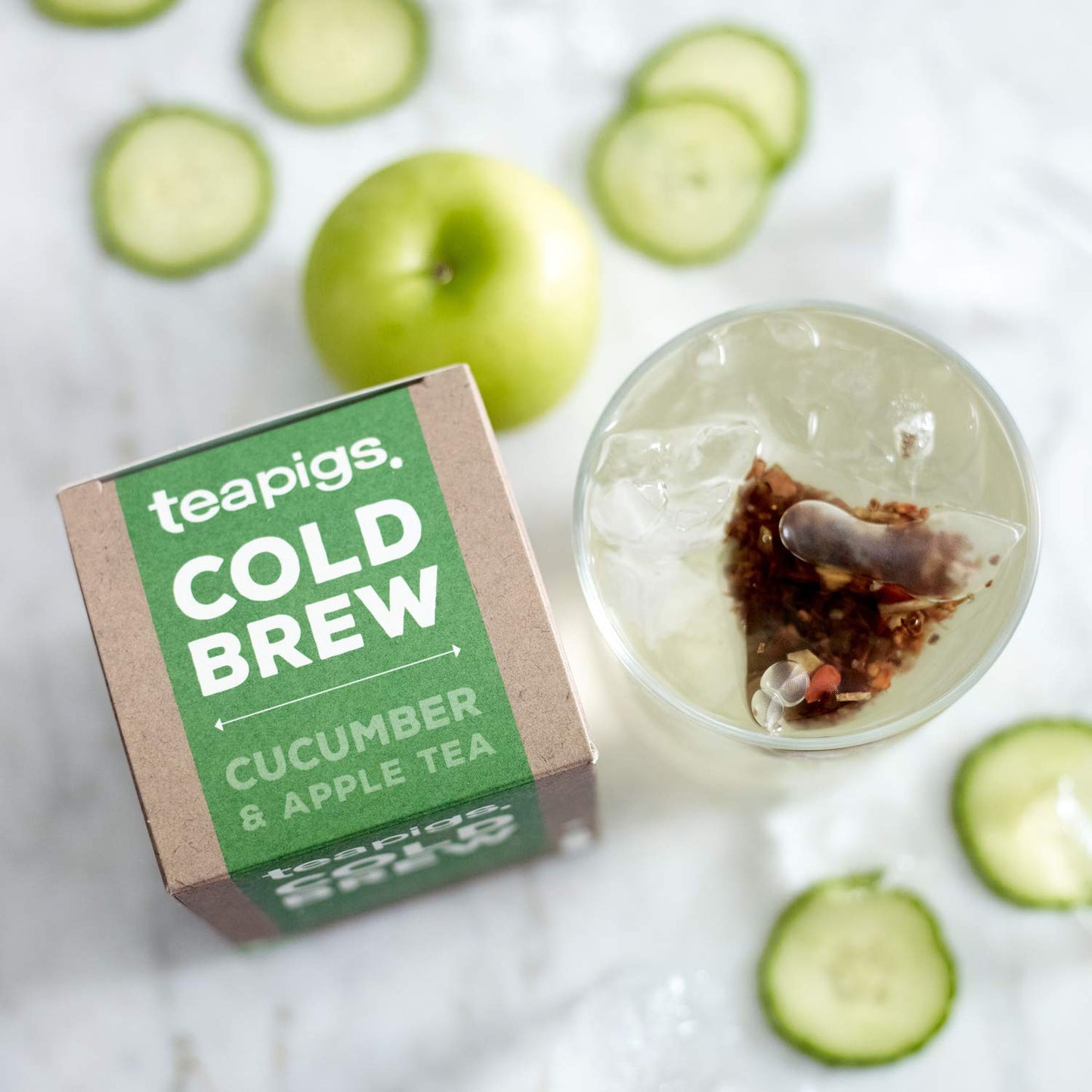 Teapigs Cucumber & Apple Cold Brew Made With Whole Leaves (6 Packs Of 10 Tea Bags)