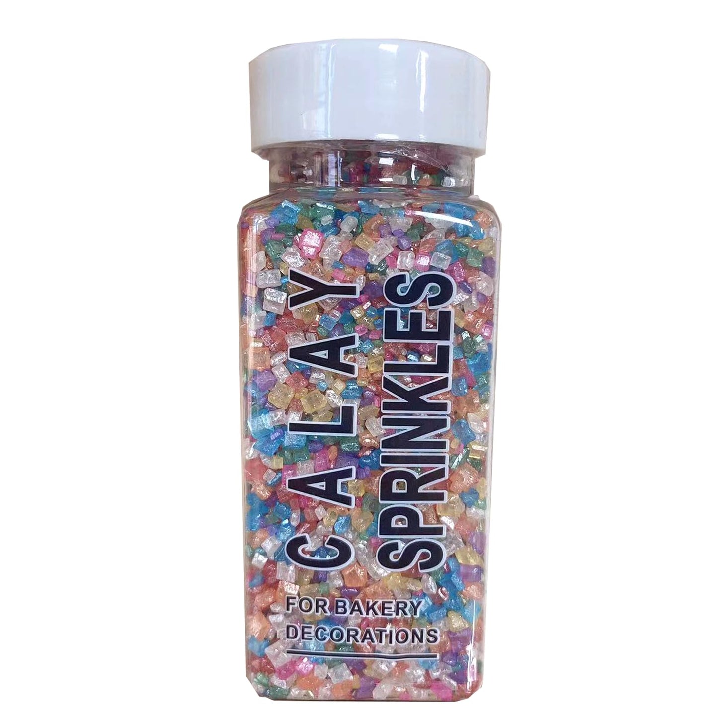 Sentovac Colored Sugar Crystals For Baking Edible Rainbow Coarse Large Crystals Sparkling Sugar Sprinkles For Baking Topping Cak