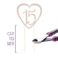 Ella Celebration Quinceaera Number 15 Cake Topper Rhinestone Metal 15Th Birthday Decoration (Rose Gold)