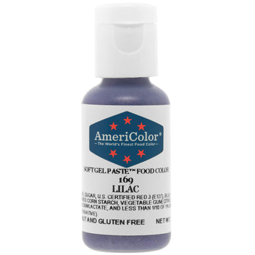Americolor, Lilac, 0.75 Ounce Bottle, Soft Gel Paste Food Color