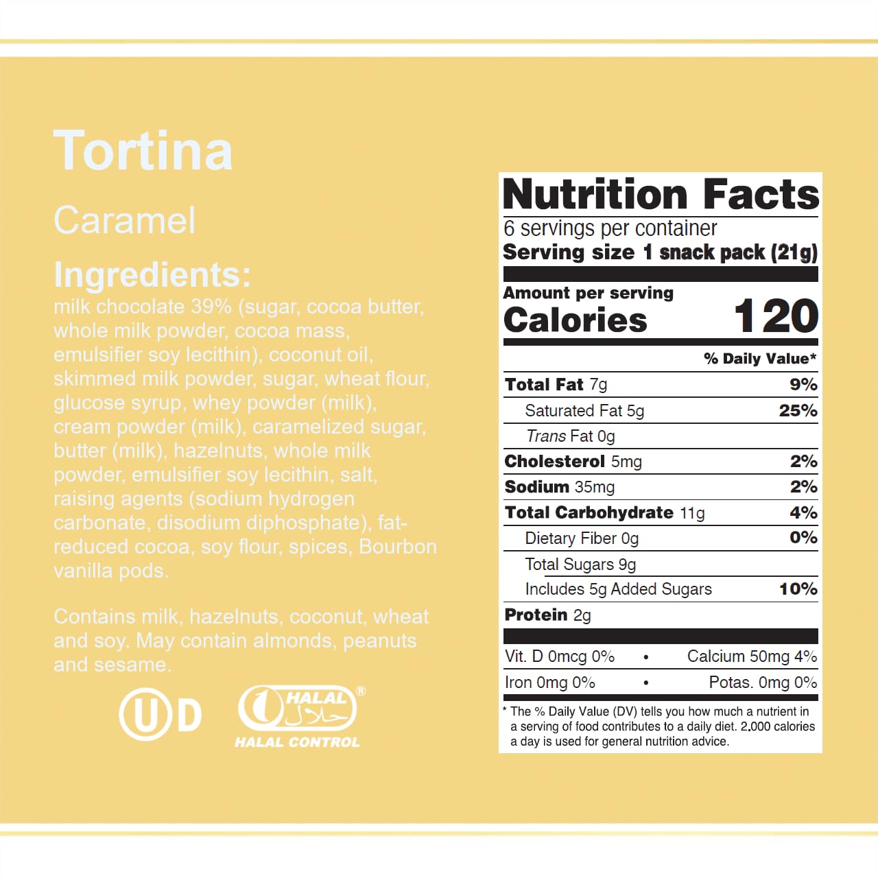 Loacker Tortina Caramel - Milk Chocolate Wafer Tartlets with Caramel Cream - Pack of 12, 4.41 Ounce