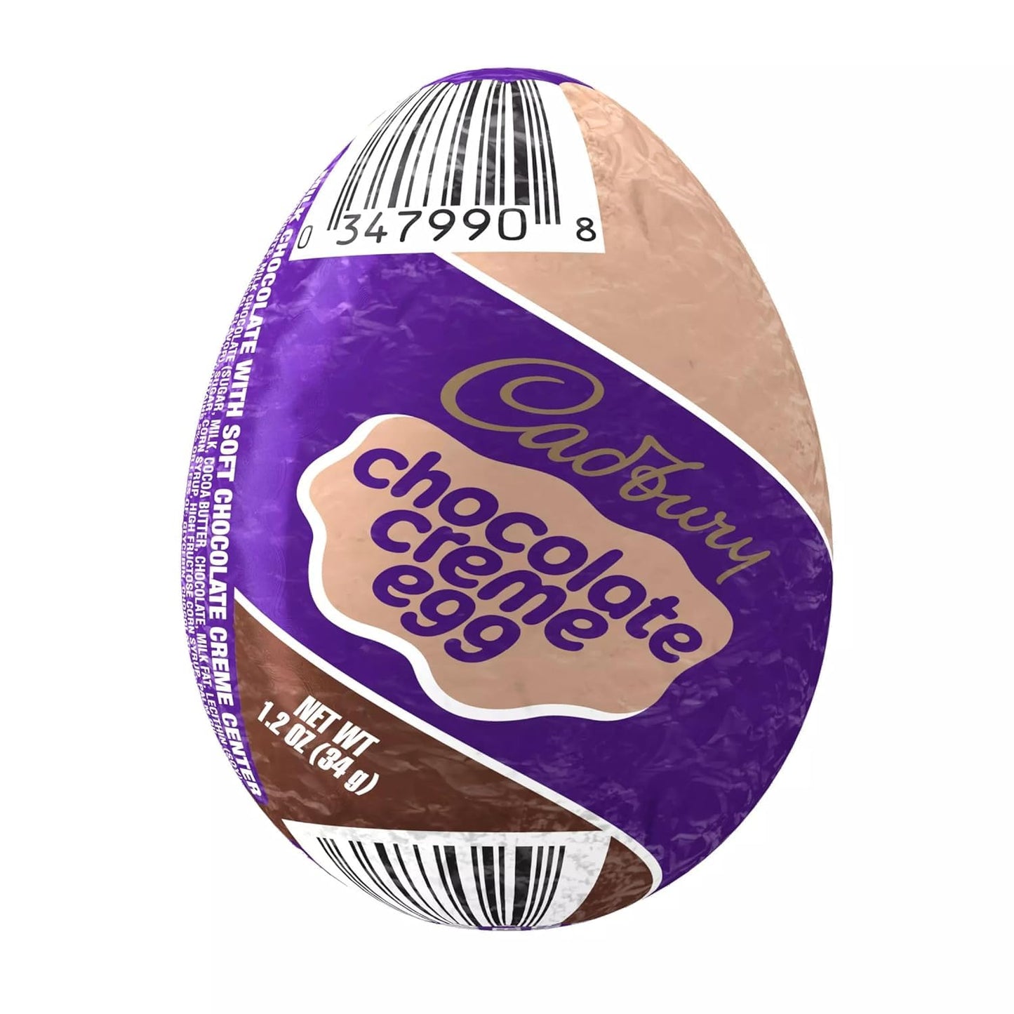 Cadbry Chocolate Creme Eggs 1.2Oz 48 Count Easter Candy - Milkchocolate With Soft Chocolate Creme Center, For Egg Hubt, Basket S