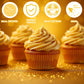 Nomeca Edible Glitter for Drinks & Cakes, 8g Food Grade Luster Dust, 7-Shimmer Gold