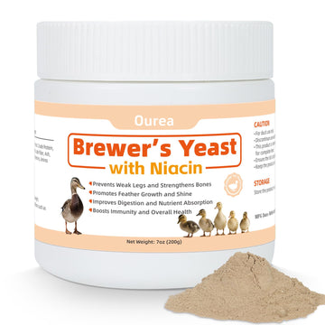 Ourea BrewerS Yeast With Niacin For Ducks  Supports Immunity Molt Recovery Severe Stress  Vitamins B Protein Amino Acids Dietary Support To Support Legs Bone Feather Health Growth Digestion For Duckling