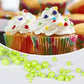 Twisweet Green Pearl Sprinkles for Cake Decorating, Edible Sugar Pearls for Baking, Mix Size, Cake Topper Cupcake Cookie Ice Cre