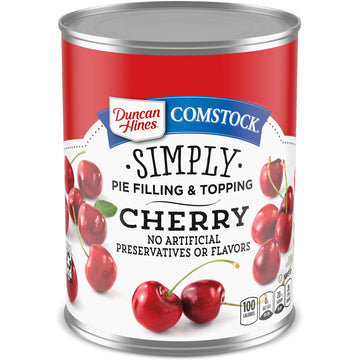Duncan Hines Comstock Simply Pie Filling, Cherry, 21 Ounce, Count of 8 (Pack of 1)