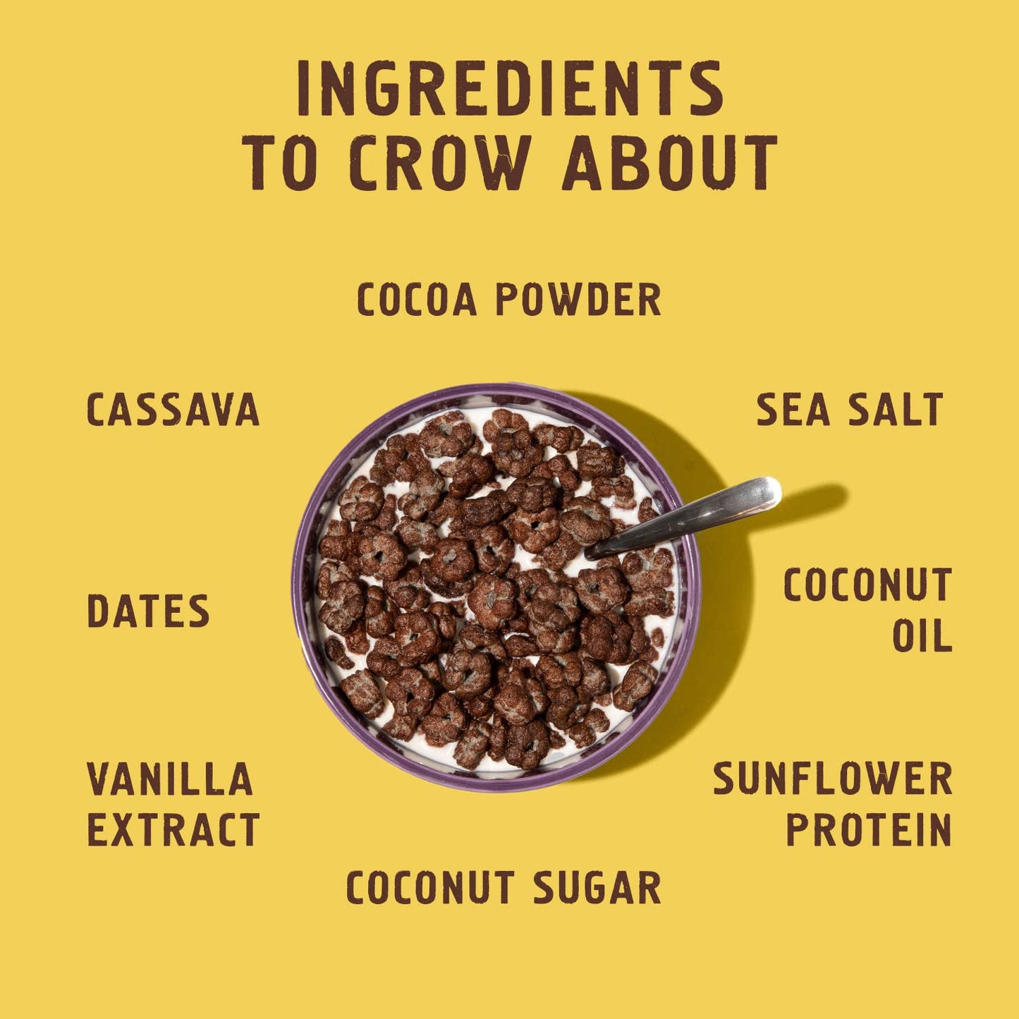 Seven Sundays Sunflower Cereal, Real Cocoa, 8 Oz Bag, Grain & Gluten Free, 5G Upcycled Protein, 1G Added Sugar, Crunchy Chocolat
