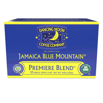 Dancing Moon Coffee Jamaica Blue Mountain® Coffee Pods, Medium Roast, 12 Count for Keurig KCup Brewers