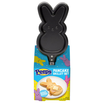 PEEPS Bunny Buttermilk Pancake Box Gift Set Skillet Includes Pancake Mix and PEEPS Bunny Shaped Skillet, Easter Basket Stuffer G
