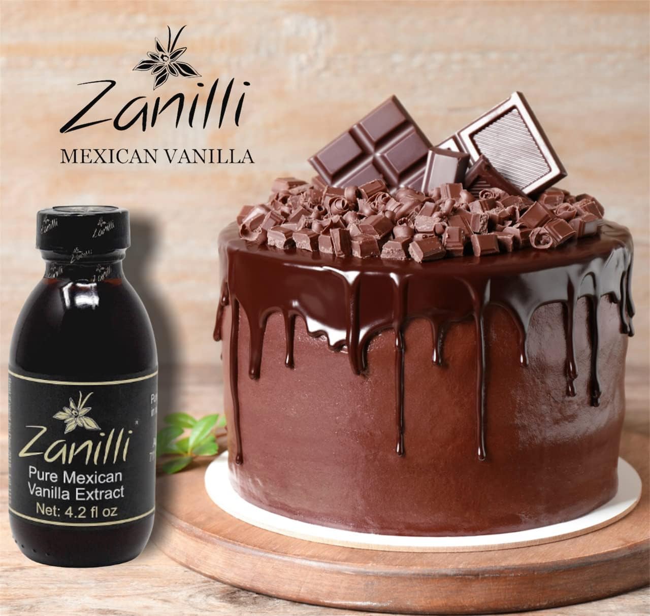 Zanilli Mexican Vanilla Extract - 4.2Fl Oz - Pure Vanilla Extract For Baking - No Sugar Added - Gluten Free