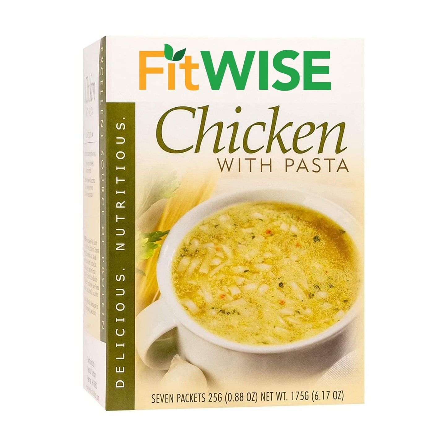FITWISE High Protein Soup, Chicken with Pasta, 15g Protein, Low Calorie, 0.71 Ounce