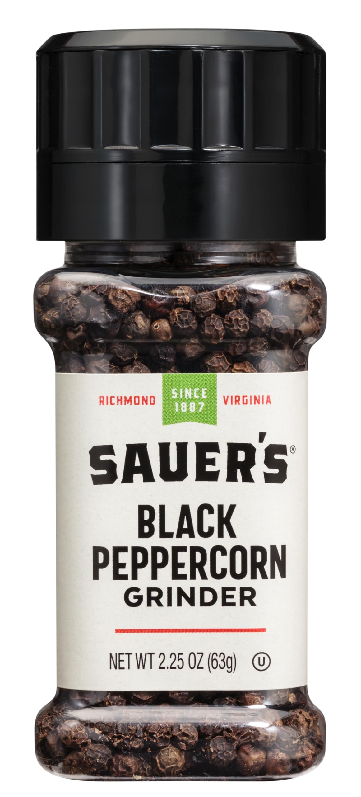 Sauer's Black Peppercorn Grinder, 2.25 Ounce (Pack of 1)