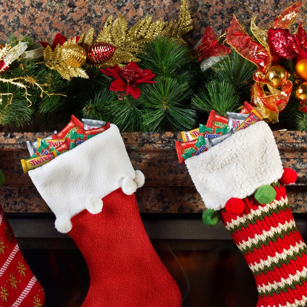 Snickers, Twix, Milky Way & 3 Musketeers Minis Milk Chocolate Individually Wrapped Christmas Candy Bars Stocking Stuffers, 70 Ct