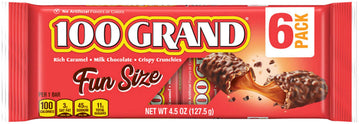 100 Grand Fun Size, 4.5 oz, 6 Count (Pack of 1)