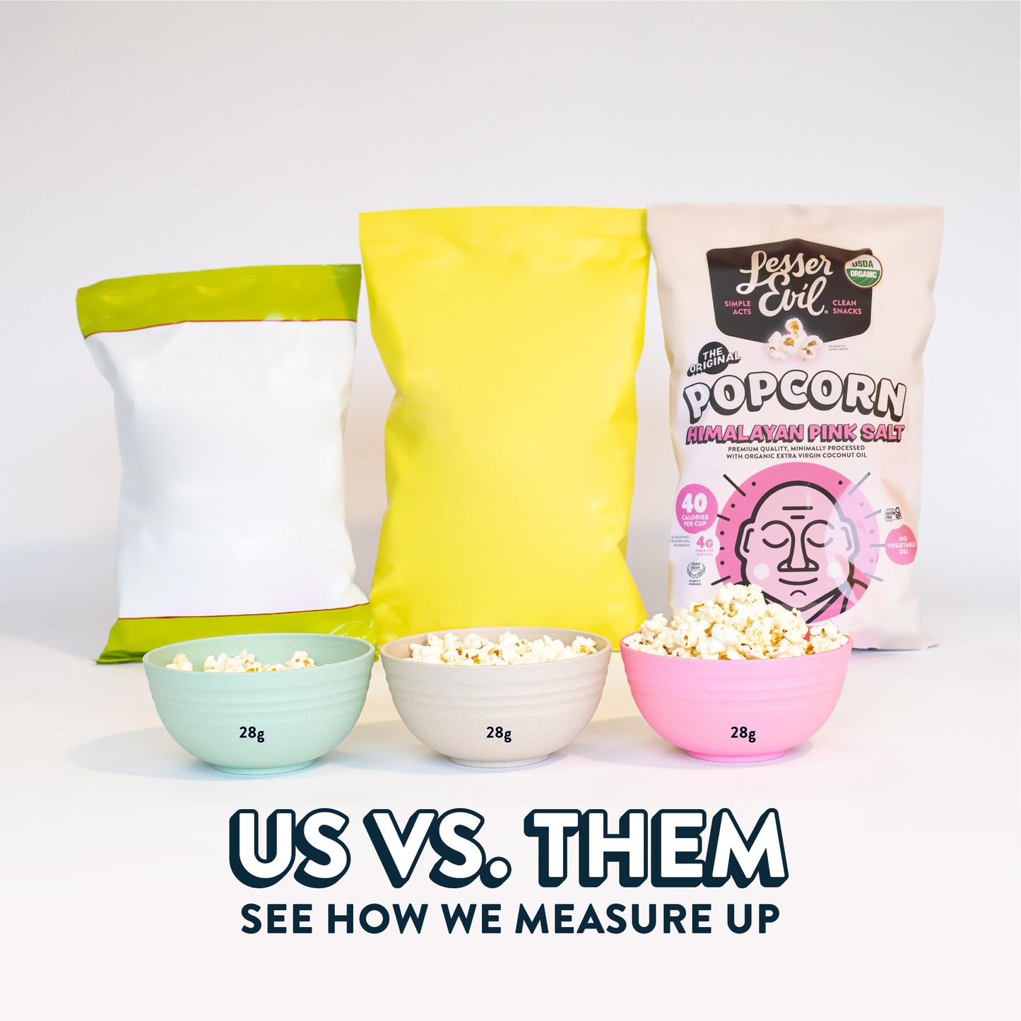 Lesserevil No Cheese Cheesiness Organic Popcorn, Premium Quality, Minimally Processed, No Vegetable Oil, 4.6 Oz, Pack Of 3.