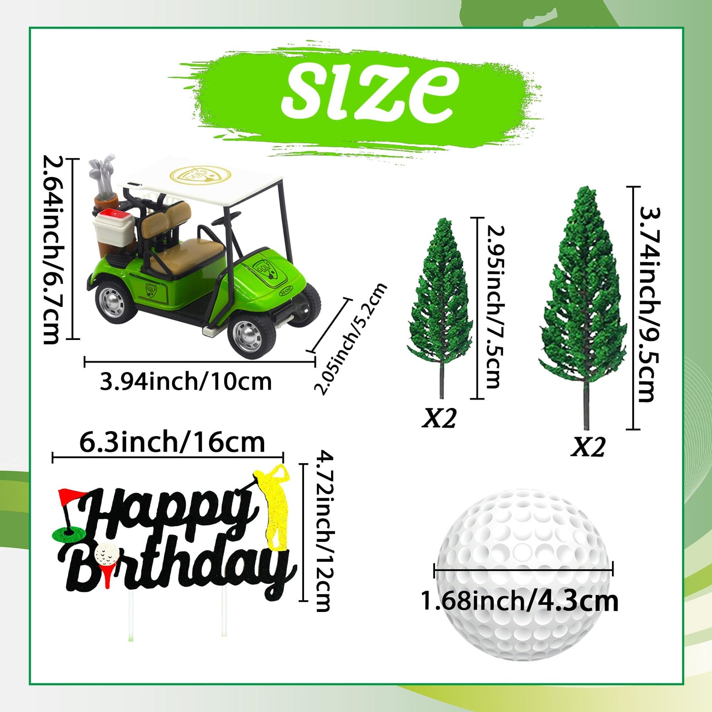 Roaring Good Time Golf Cake Decoration Heading For The Green Cake Topper Golf Themed Cake Decorations Golf Party Supplies Golf P