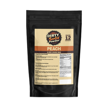 Astro Freeze Bites Dirty Soda Mix - Creamy Flavor Powder, 8.5oz Bag (12 Servings), Peach Flavor
