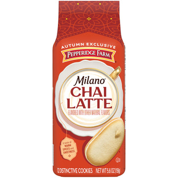 Pepperidge Farm Milano Chai Latte White Chocolate Cookies, 5.6 Oz Bag, Pack of 1