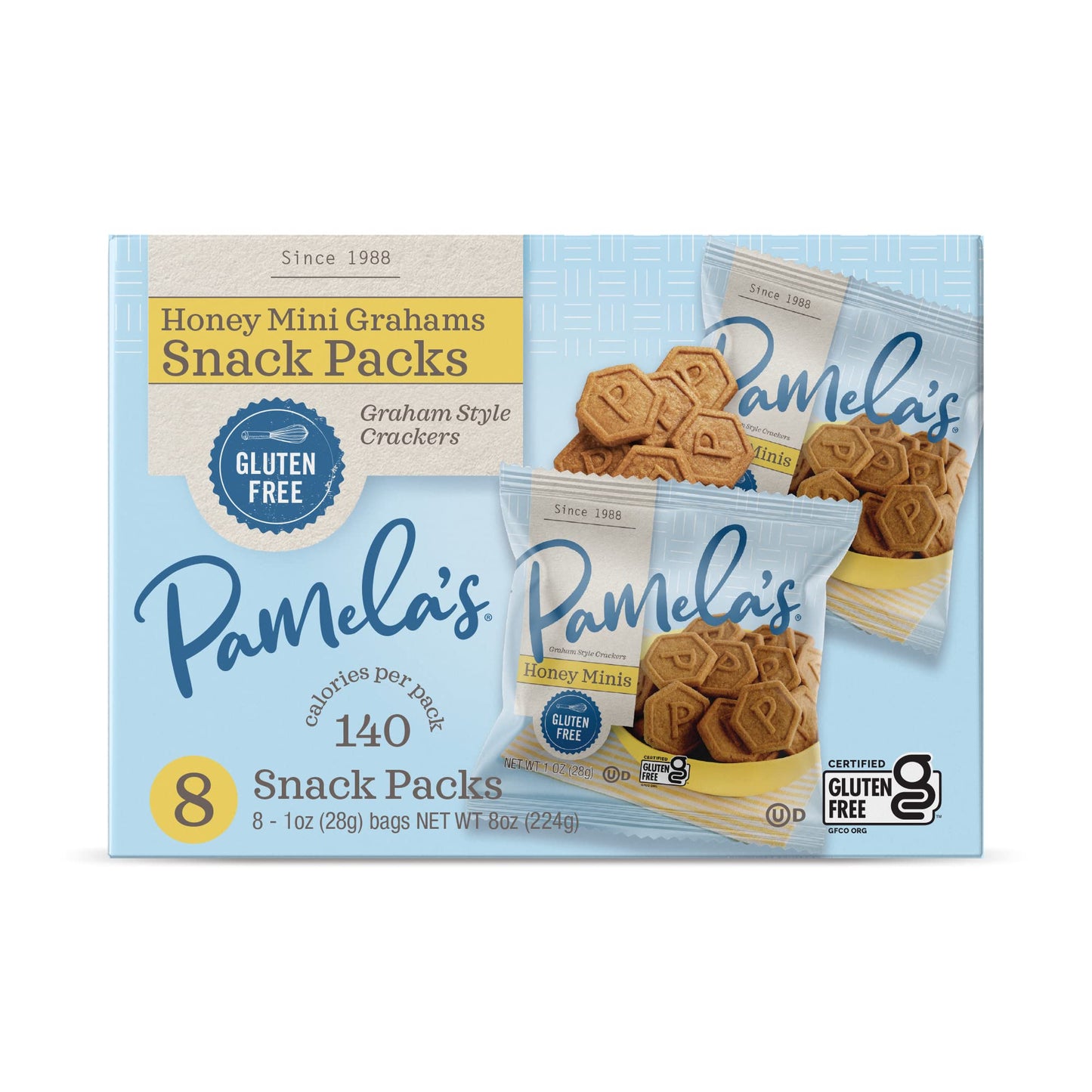 Pamelas Gluten Free Mini Graham  ers, Honey, 8 Ounce (Pack of 6), Natural