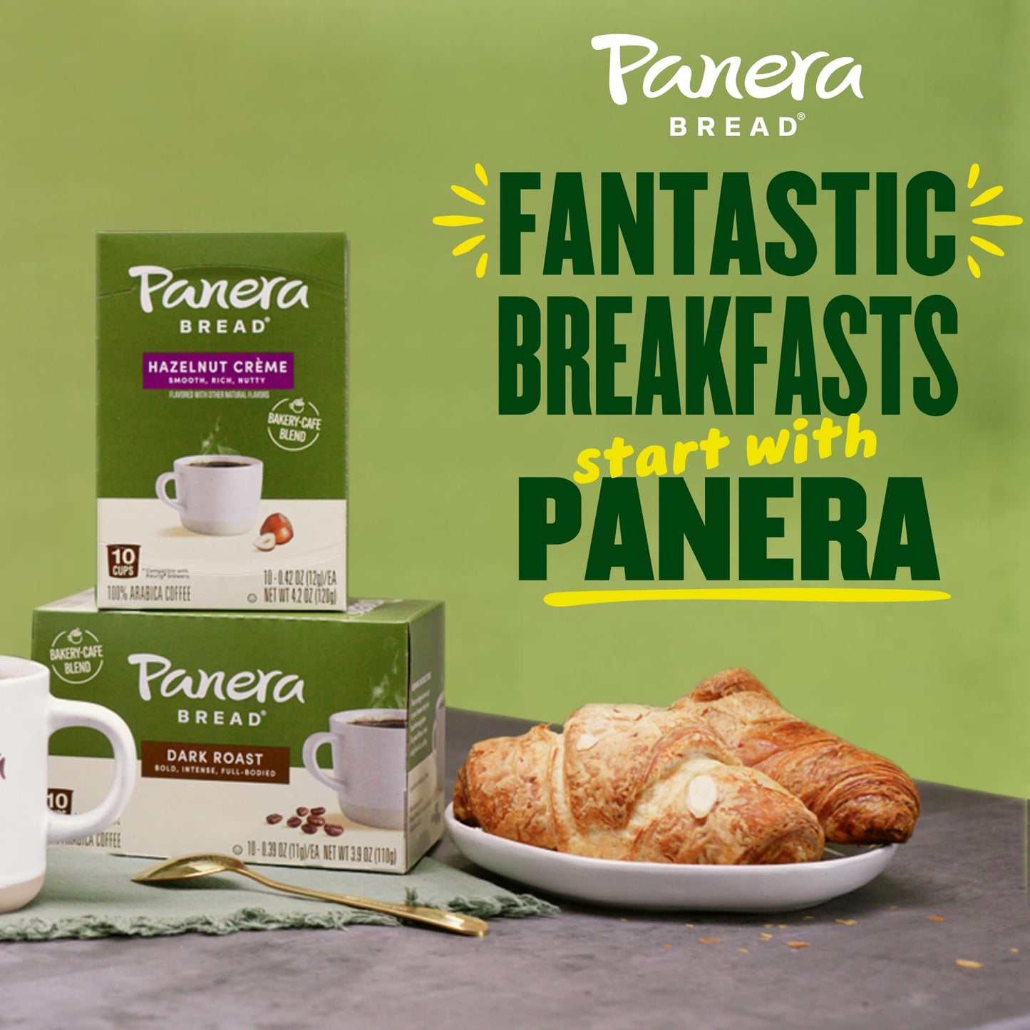 Panera Bread Dark Roast Single Serve Coffee Cups, 100% Arabica Coffee, Kosher, 10 Count (Pack of 6)