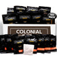 COLONIAL INTERNATIONAL COFFEE Decaf Ground Coffee Filter Packs, Dark Roast, 0.5 Ounce (Pack of 150)
