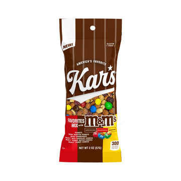 Kars Nuts Favorites Mix with M&MS Candies - 2oz Bag (Pack of 36)