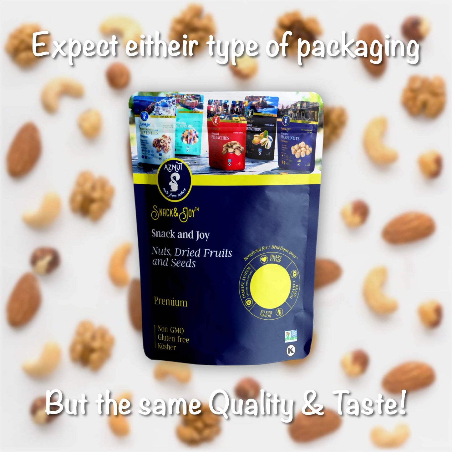 AZNUT Turkish Antep Roasted Salted Pistachios, 100% Natural, 5 LB (2 x 2.5 LB), Non-GMO, Kosher, Resealable