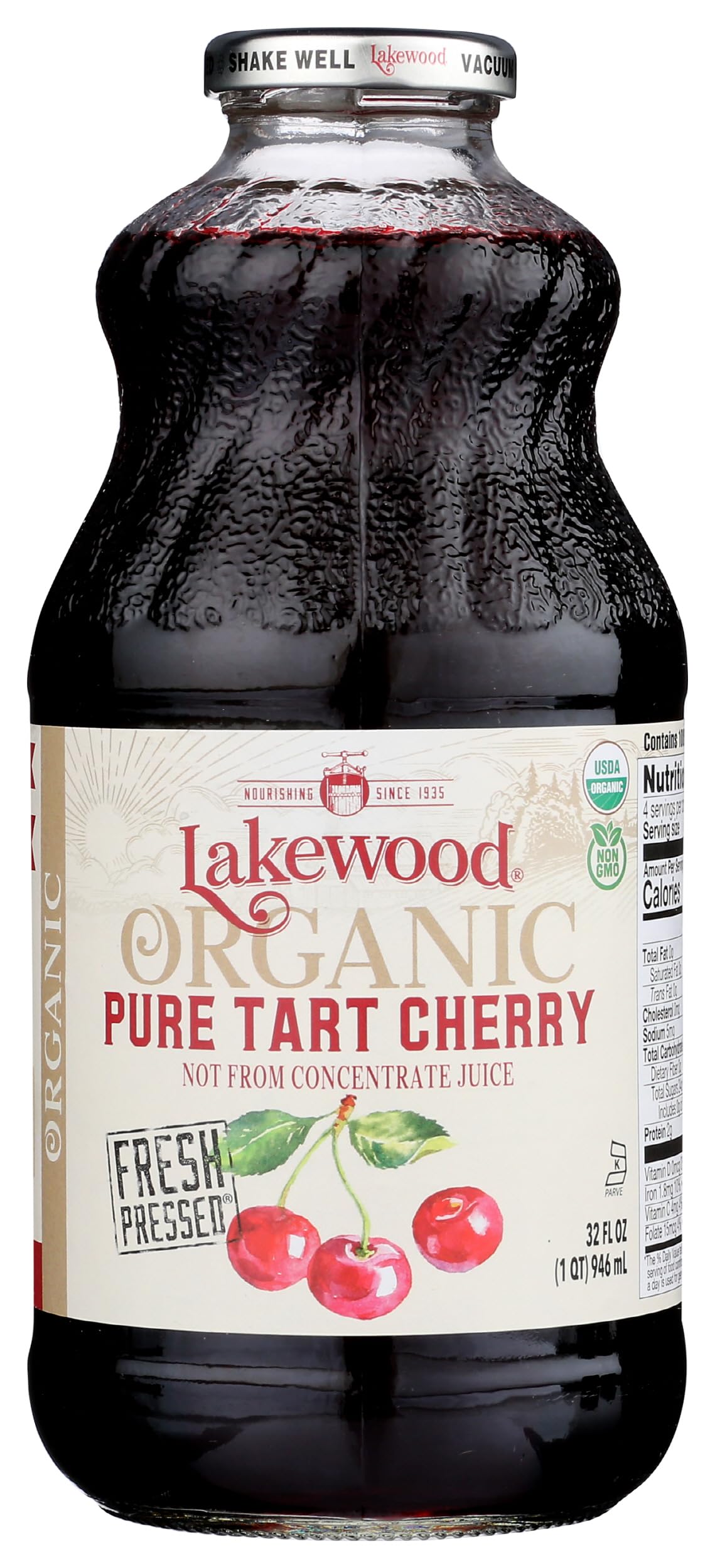 Lakewood, Organic Pure Cherry Tart Juice, 32 Oz