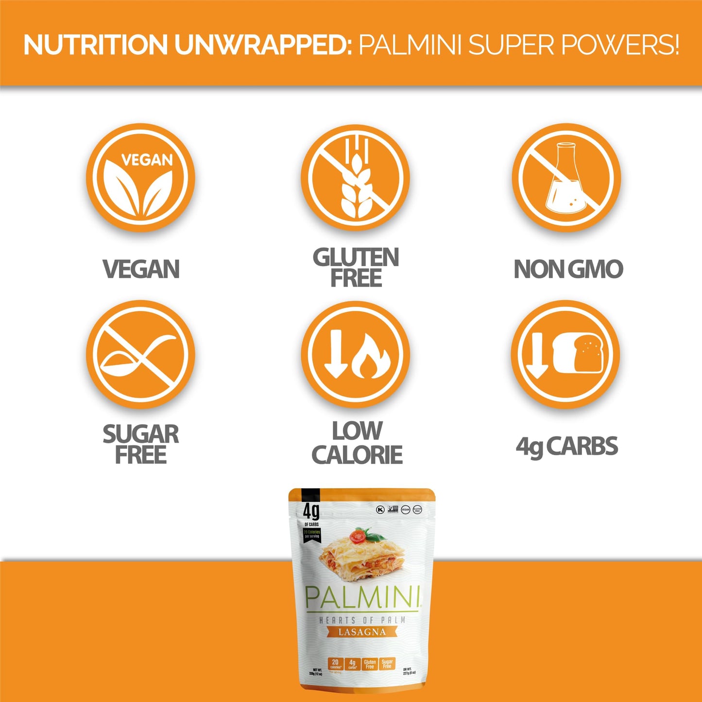 Palmini Lasagna Sheets - Low-Carb, Gluten-Free, Vegan, Non-GMO, 12 Ounce (Pack of 6)