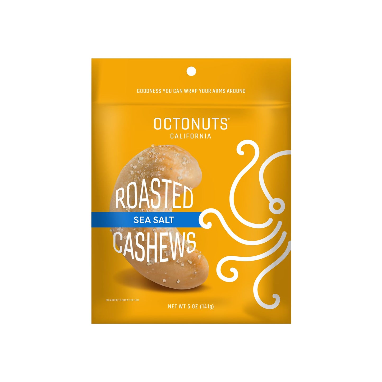 Octonuts Dry Roasted Cashews with Sea Salt - 5oz - Simple Plant-Based Protein Snack - Healthy Snacks for Adults & Kids - Only 3 