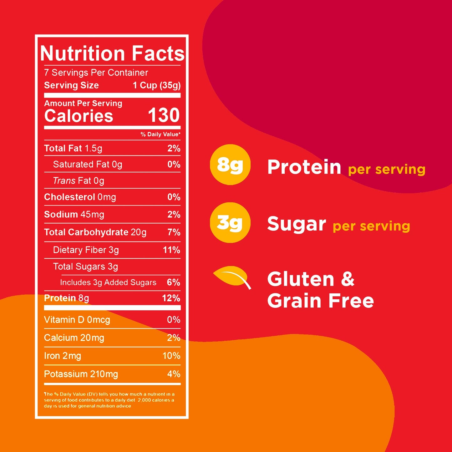 Plant-Based And Vegan Breakfast Cereal By Three Wishes - Fruity, 6 Pack - More Protein And Less Sugar Snack - Gluten-Free, Grain