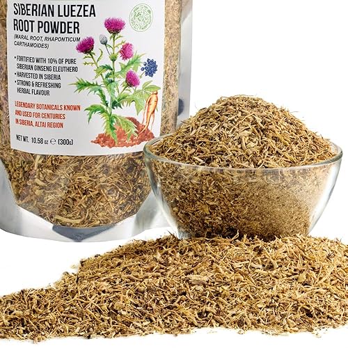 Siberian Green Maral Root Tea Loose Powder 300G (10.58Oz) Wild Harvested Leuzea Rhaponticum Carthamoides From Altai